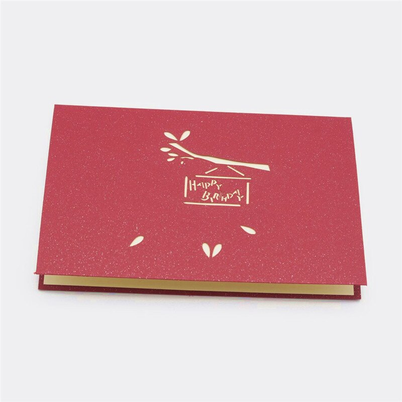 1pcs Owl Style Handmade 3D Pop Up Cards Invitations Letter Christmas Happy Birthday Greeting Card Postcard Folding Type