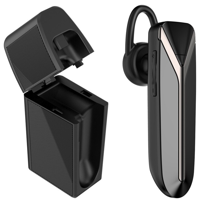 Latest CVC6 Noise Canceling Bluetooth Headset 5.0 wireless Headphones Handsfree Business Earphones with Mic for smart phone: K2 Black Set