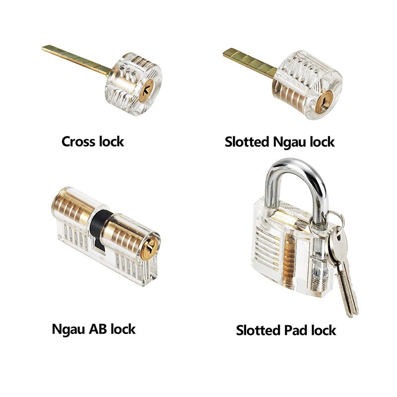 Conjunto de bloqueo Liushi de 7 tipos/lote con kit de herramientas de llave de tensión, juego de ganzúas de práctica para cerrajero, herramienta extractora de llaves rotas