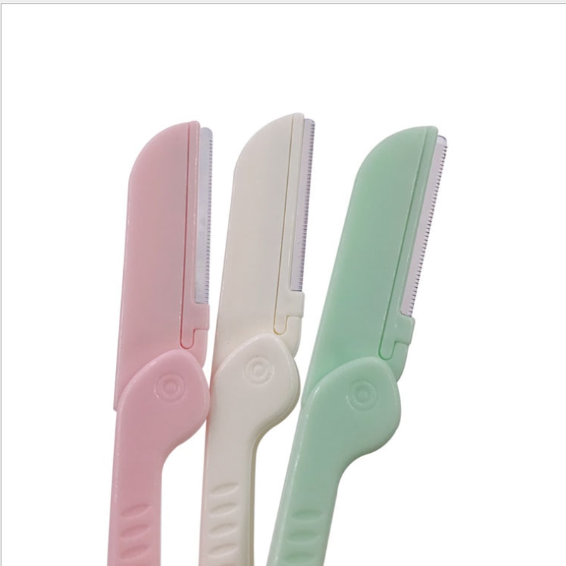 1 stücke Faltbare Tragbare frauen Rasierer machen-hoch Gesichts Augenbraue Lippe Falten Rasiermesser Haar Entferner Scharf Edelstahl Schneiden Sicherheit
