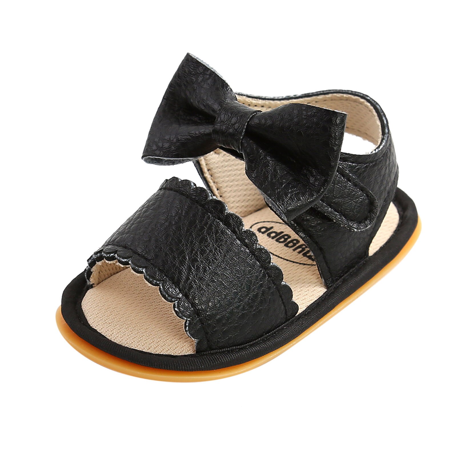Baby Shoes Newborn Boys Girls Bow Sandals Soft Non-Slip Rubber Sole Summer Flat Walking Toddler Shoes Infants Kids Baby Sandals