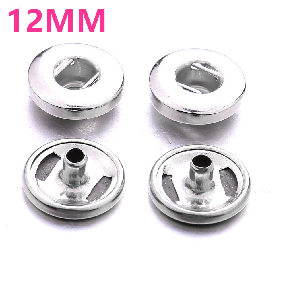 10 sztuk/partia pstryknąć biżuteria 18mm 12mm przystawki przycisk akcesoria ustalenia metalowy przycisk, aby zrobić DIY pstryknąć bransoletka naszyjnik przez siebie: 5