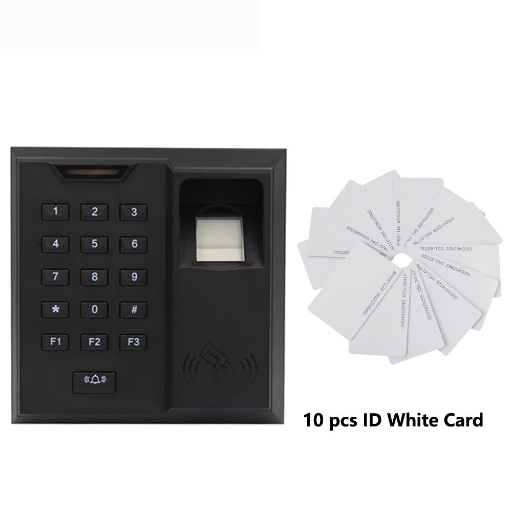 digital fingerprint 125Khz RFID Access Control Time attendance password lock fingerprint lock integrated machine key 500 user: X66 and 10  ID cards