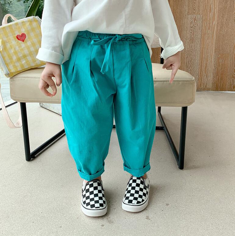 Baby Harem Pants Girls Pants Springs Kids Clothing Baby Casual Pants Cotton Trousers1-6Y Toddler Cargo Pants Infant Harem Pants: Green / 3T