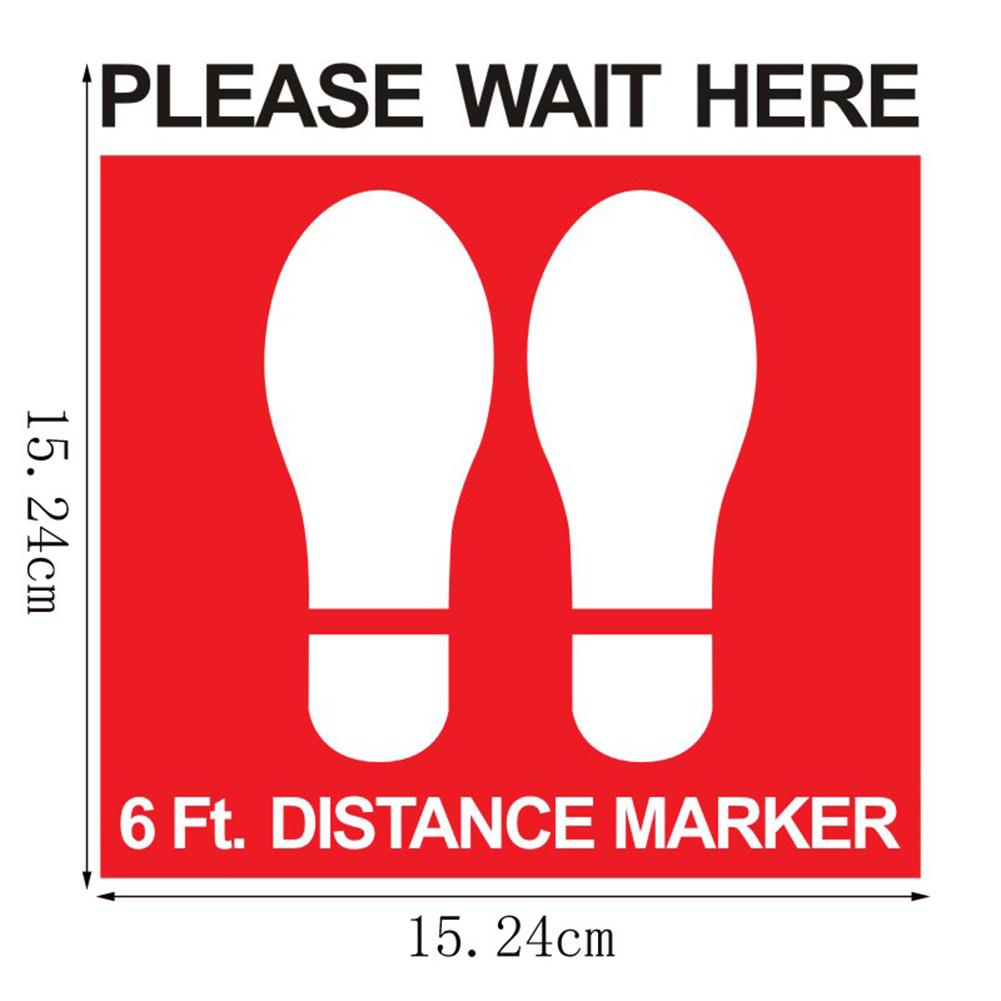 Please Practice Keep Distance Floor Sign 6 Ft. Distance Marker PVC Decal Sticker For Hospital Malls Bathrooms Public Areas