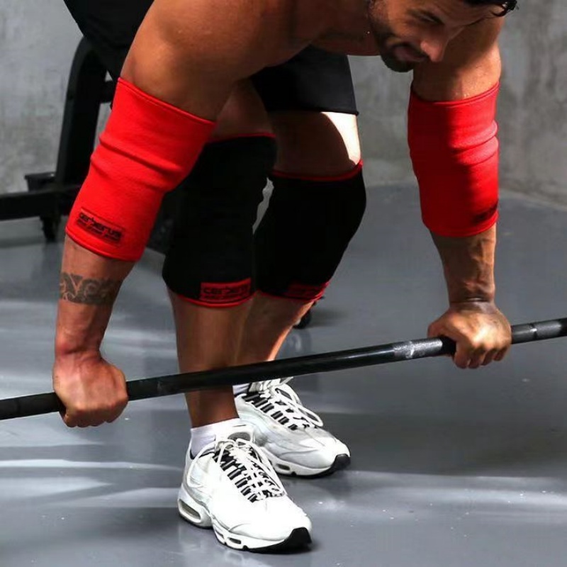 Kraft Gewichtheben-Ellenbogen-Ärmel, hockende Knie-Ärmel für Gewichtheben, Bodybuilding, Beruf, Kreuzheben-Ellenbogen- und Knie-Ärmel