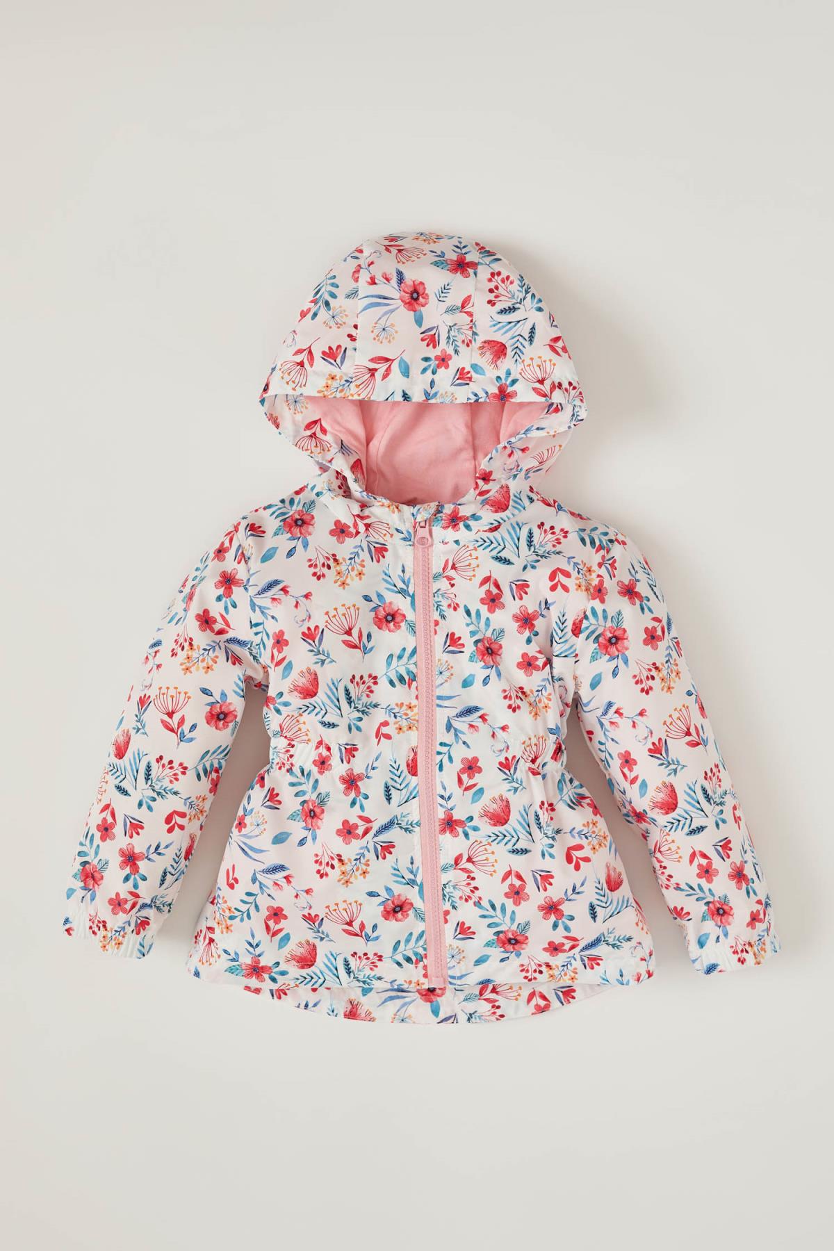 Defacto Lente Babygirl Buitenste Dragen Baby Meisje Bloem Patroon Dunne Jas Kids Kinderen -T3538A221SP: 18 24 MONTHS