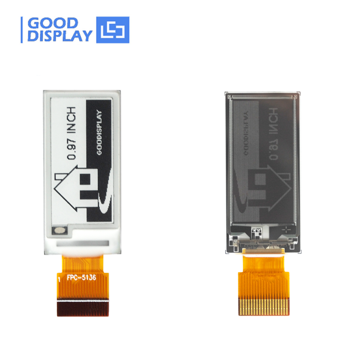 GooDisplay Mini 0.97 Inch E Ink Screen 184x88 Resolution 18PIN FPC SPI Small Epaper, GDEM0097T61