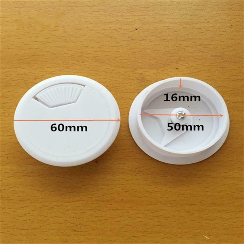 2pcs ABS Computer Desk Table Grommet Cable Port Wire Hole Cover 50m