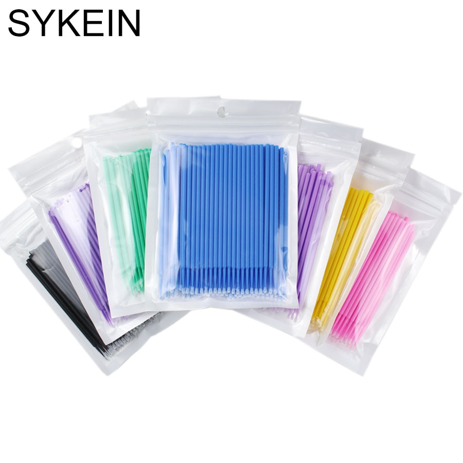 300/500 Pcs Disposable MicroBrush Eyelashes Extension Individual Lash Removing Swab Micro Brush For Eyelash Extension Tools
