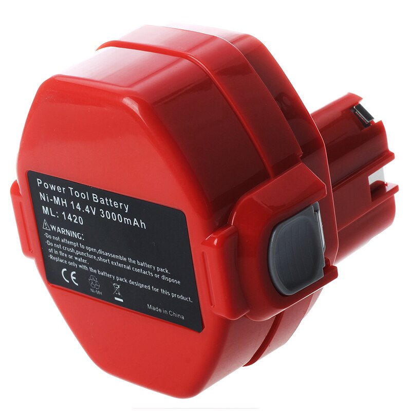 Batteria NiMH hces 14.4V 3.0ah per Makita 6281D 6333D 6336D 6337D 6339D rosso