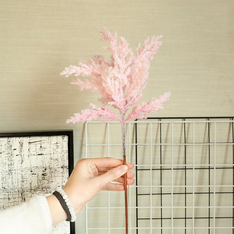 JAROWN Flocking Rime Flower Artificial Plant Wedding Decorations Flores Home Garden Decoration Mariage Sztuczne Kwiaty Flowers: C