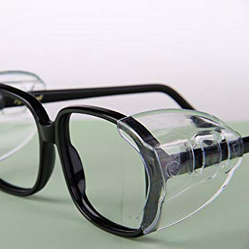 2Pcs Safety Eye Glasses Side Shields Non-toxic Clear Flexible Glasses Side Shields Plastic glasses safe protection