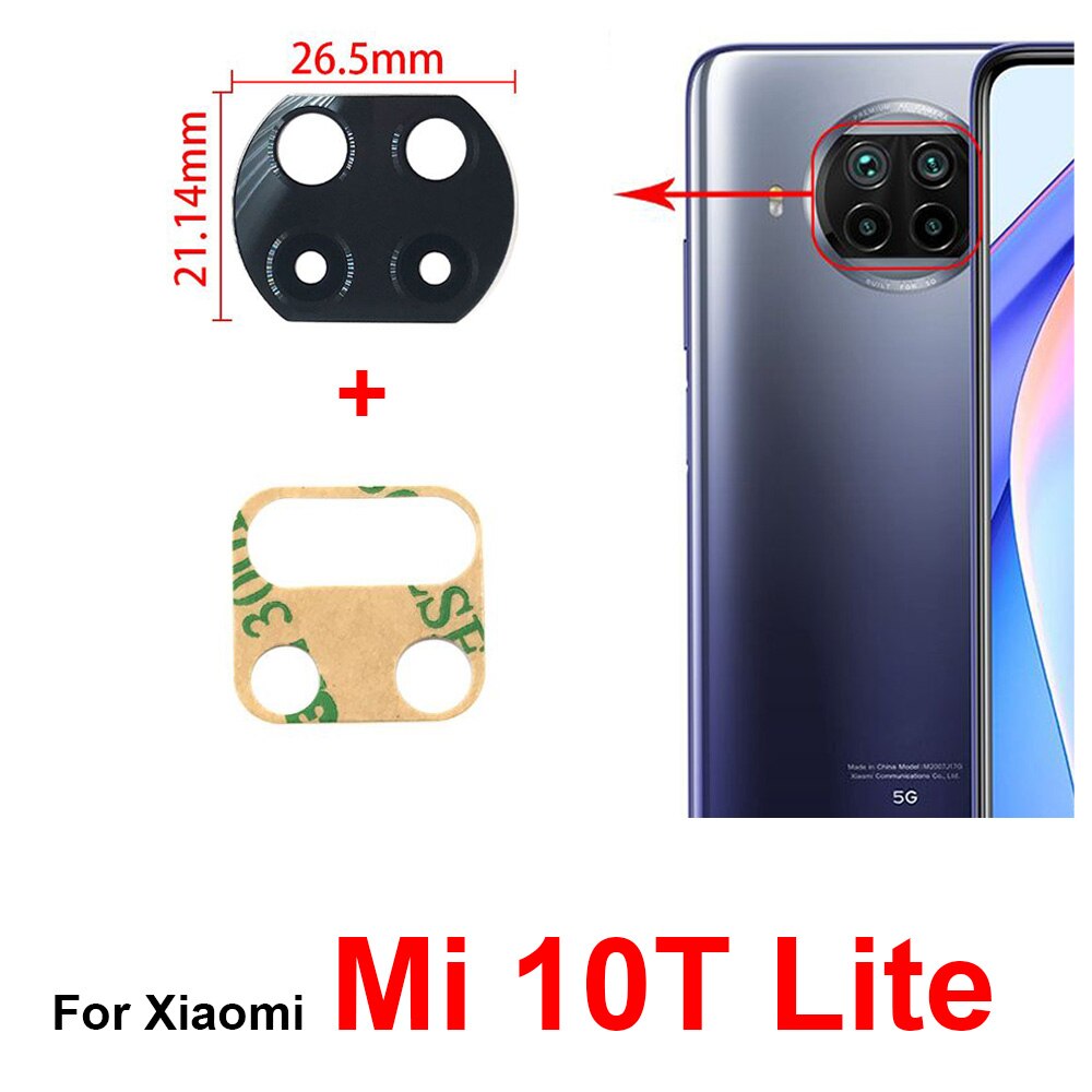 2Pcs Rear Camera Glass Lens with Glue Replacement Repair For Xiaomi Mi 10T 11 Lite 5G 11 10 Ultra 11T Pro Camera Glass Lens