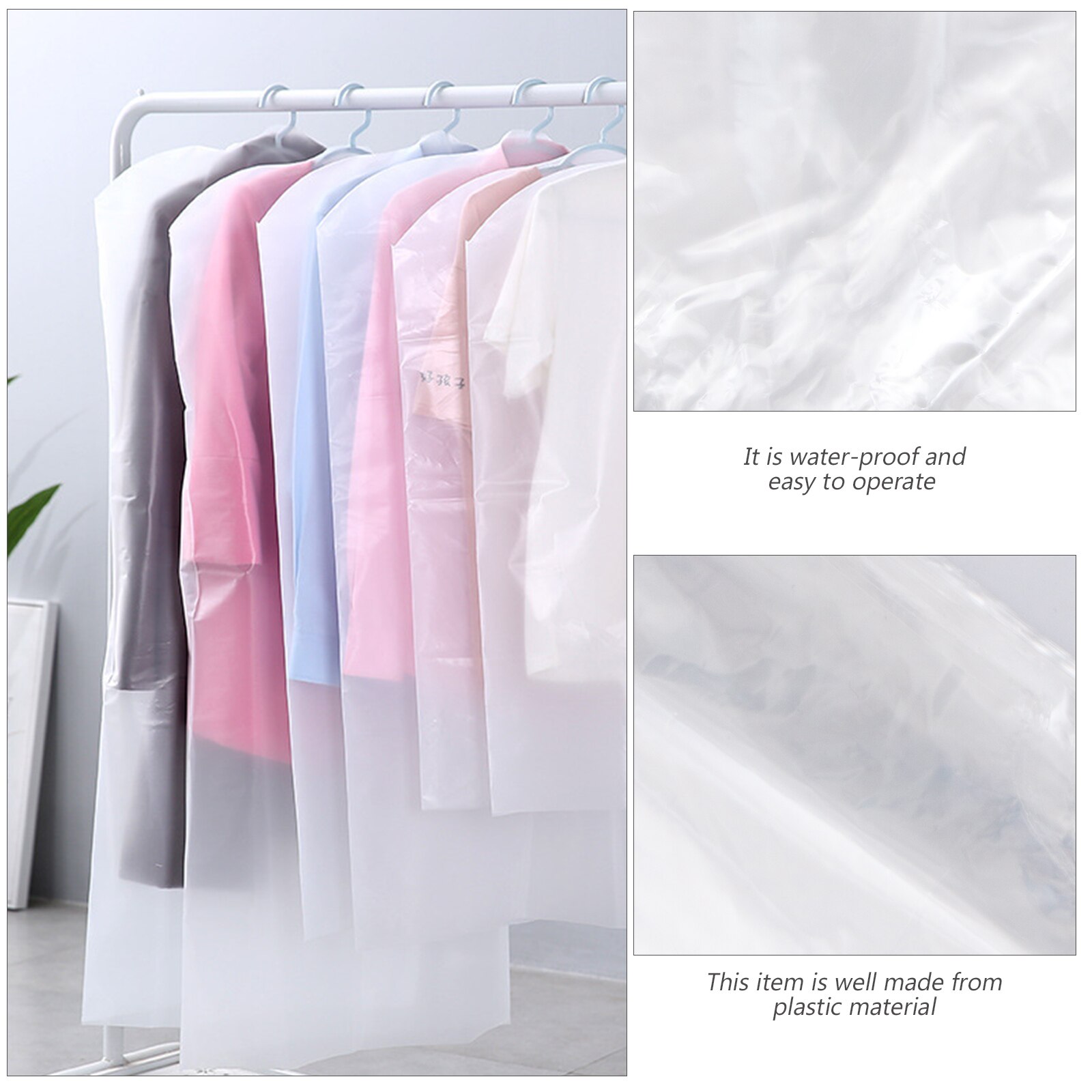 50 pcs 60*100cm Clothes Dust Cover Disposable Garment Dust Shield Garment Suit Bag