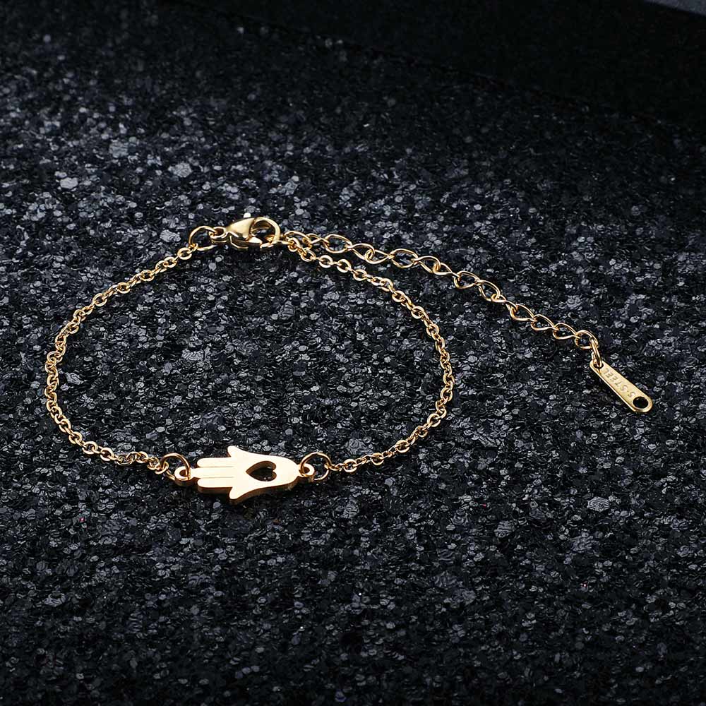 AAAAA 100% Edelstahl Hamsa Hand Charme Armbinde für Frauen Weibliche Nie Trüben Schmuck Armbänder fabelhaft Armbinde