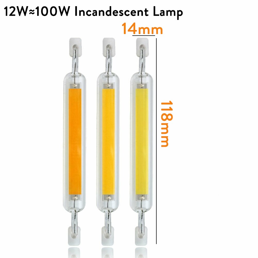 G9 R7s LED COB Light Bulbs Dimmable 78mm 118mm J-type Glass+Ceramics Replace Halogen Lamps 3W 5W 6W 12W 20W Floodlight 110V-240V: 12W 118mm / Cool White / 220V
