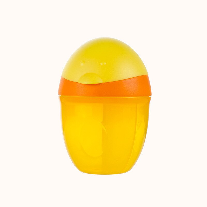 Distributeur de formule sûre | Récipient de nourriture pour bébé précipté stockage de fruits et aliments dessin animé grenouille boîte de poudre de lait, tasse à Snack: YELLOW