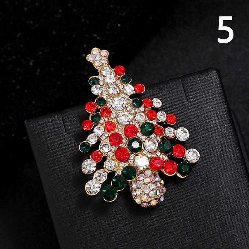Portable Christmas Pins Wreath Ladies Brooches Lots Shape Brooch Pin: N5