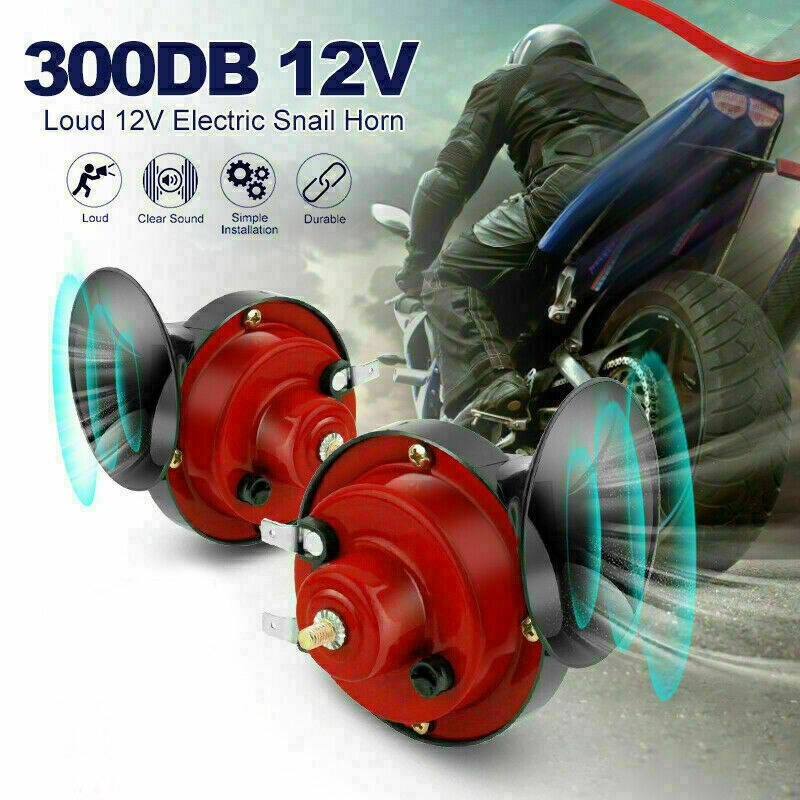 300DB Super Train Horn For Trucks Car Boat Motorcycle Electric Horn-12V Pair