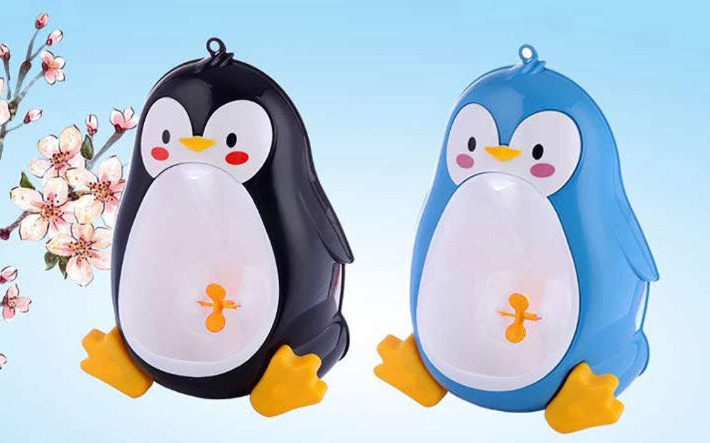Bébé urinoir bébés garçons pingouin forme animale pot toilette formation enfants enfants support Vertical urinoir