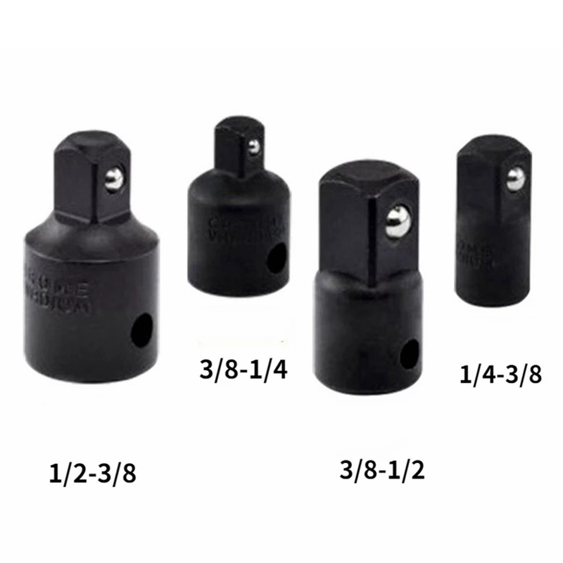 4pcs Impact Extension Socket Adapter Socket Set Extension 1/4 3/8 1/2Inch Hex Shank Drill Extension Nut Driver Sockets Hex Shank