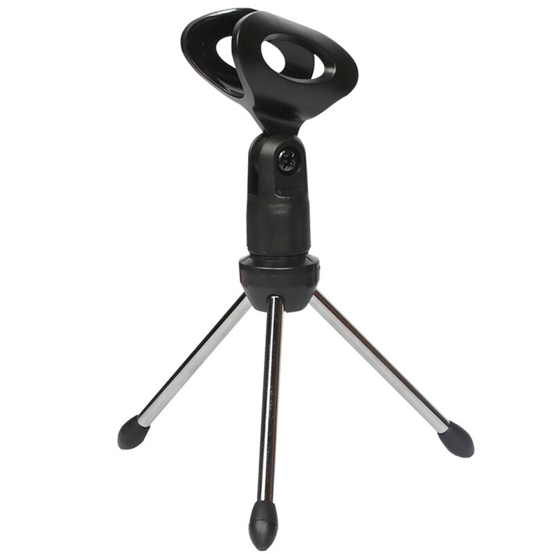 Portable Microphone Desktop Triangle Bracket Adjustable Mic Stand Conference Live Shockproof Microphone Tripods Bracket Holder