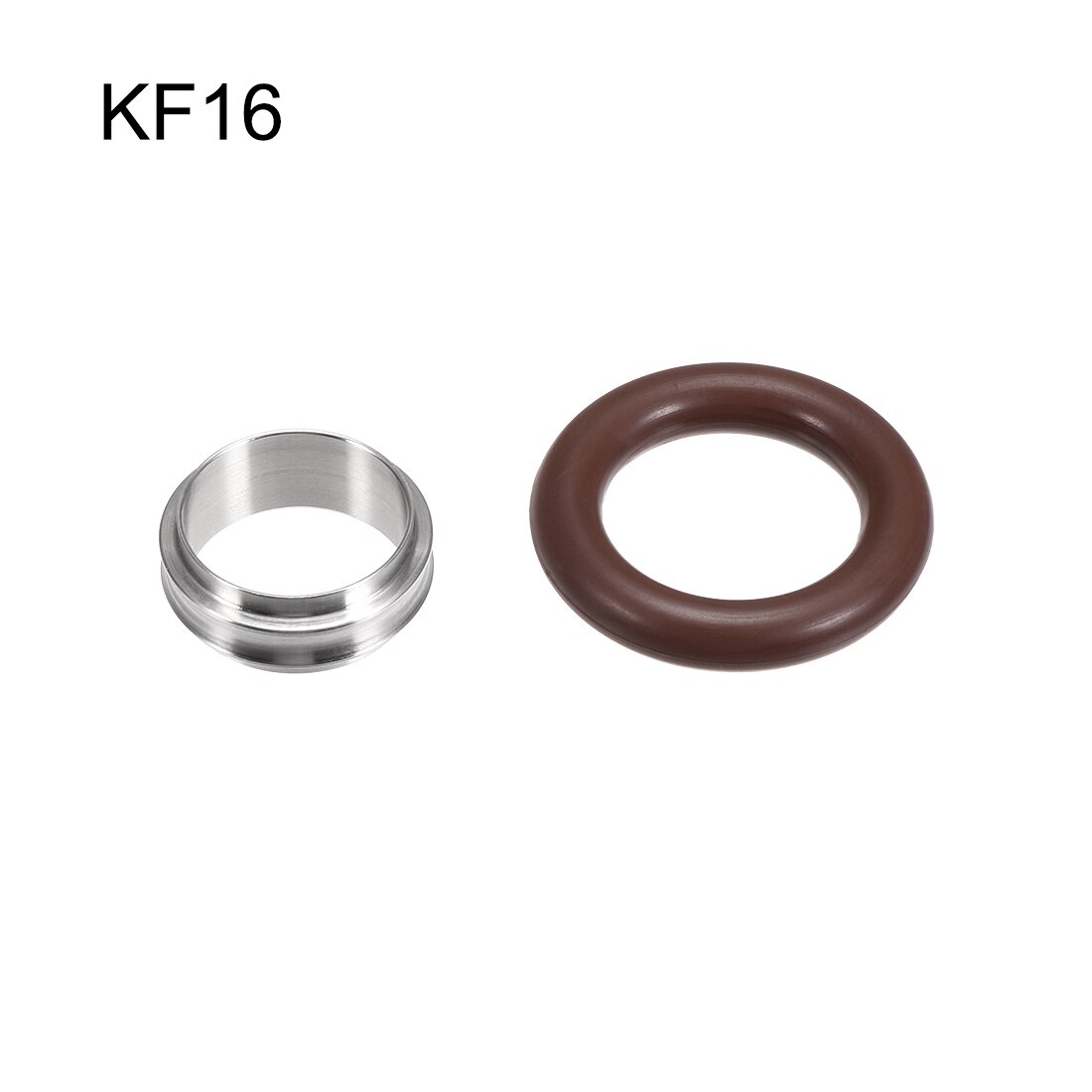 Uxcell centreringsring kf -16 vakuumfittings iso-kf flange 29mm x 16mm rustfrit stål fluorgummi o-ring