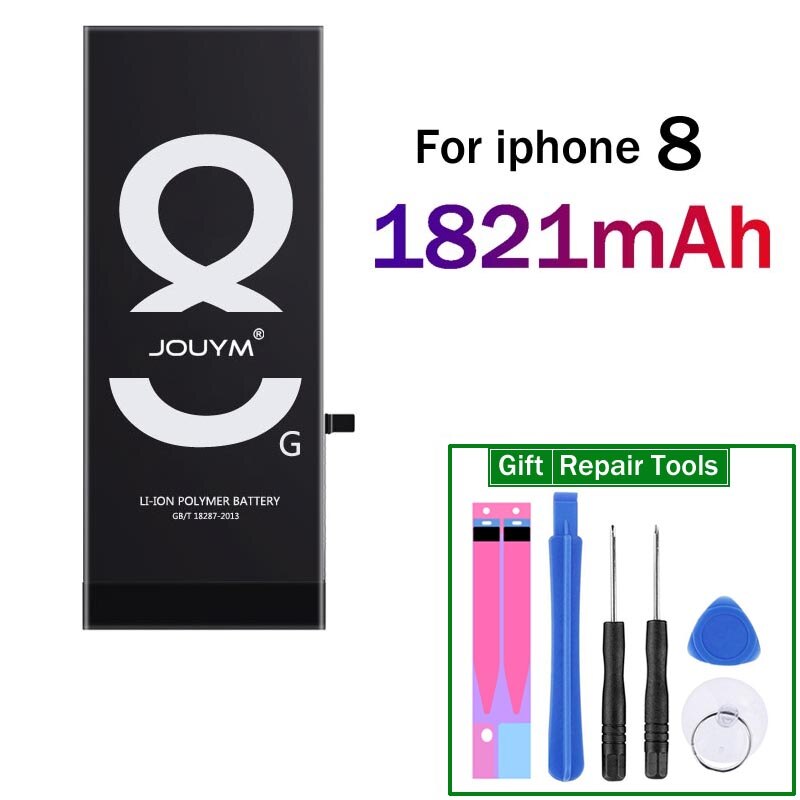 JOUYM oryginalna Bateria telefonu dla iPhone 6 6S 7 8 5S 5 SE 6 plus wymiana jakości Bateria dla iPhone6 iPhone7 z zestawem narzędzi: for iPhone 8