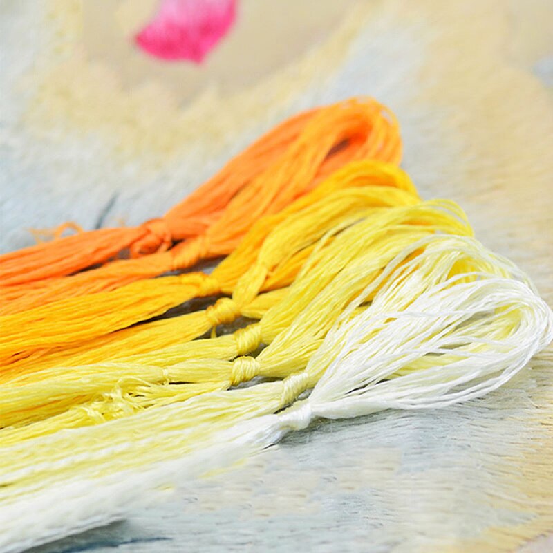 Fil de broderie dégradé coloré, 8 pièces/paquet, fournitures de fils à coudre artisanaux faits à la main pour bricolage, point de croix: 3