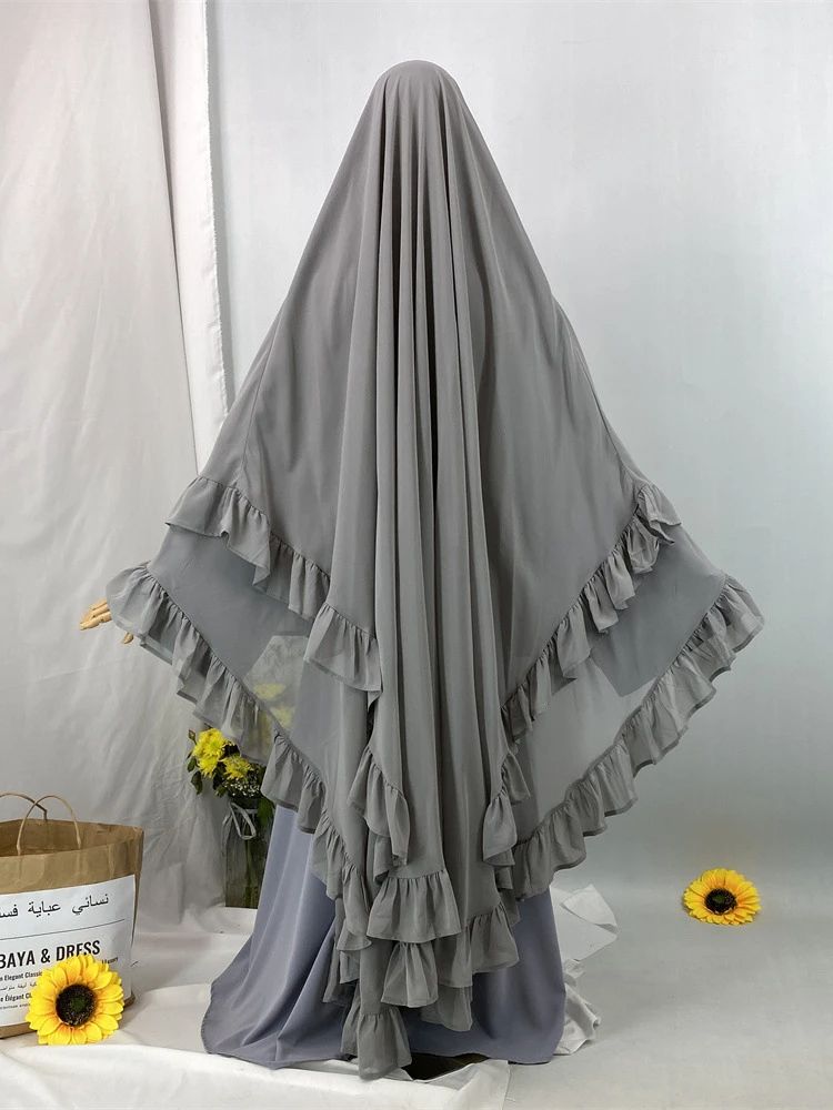 Ramadan solid khimar abaya dubai niqab turkiet arabisk muslim turban hijab islam bönekläder för kvinnor djellaba musulmans femme