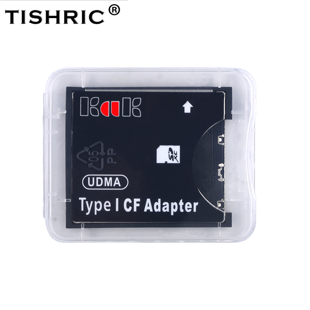 Tishric sdhc sdxc till standard compact flash typ i kortomvandlare sd till cf adapter kortläsare adapter upp udma 128gb