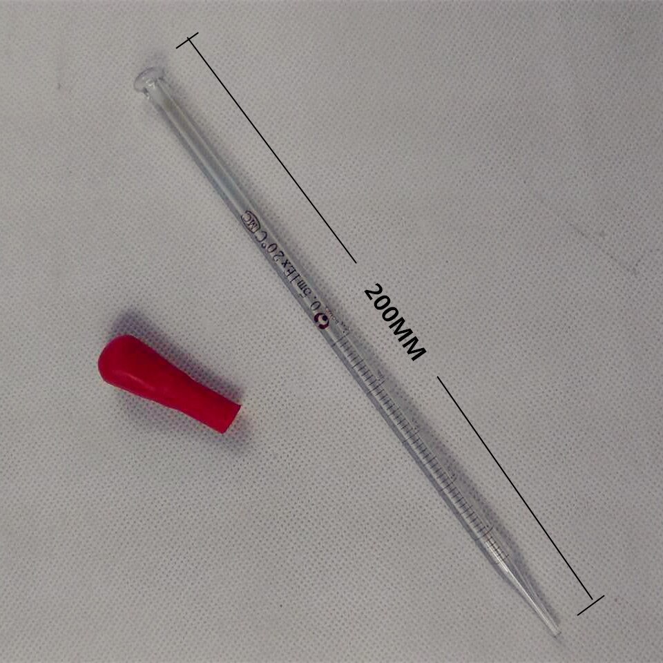 0.5ML Glass Graduated Dropper Pipettes Transfer Pipette With Red Rubber Suction Bulb Size 7x 200mm Vol 0.5ml 3pcs/lot