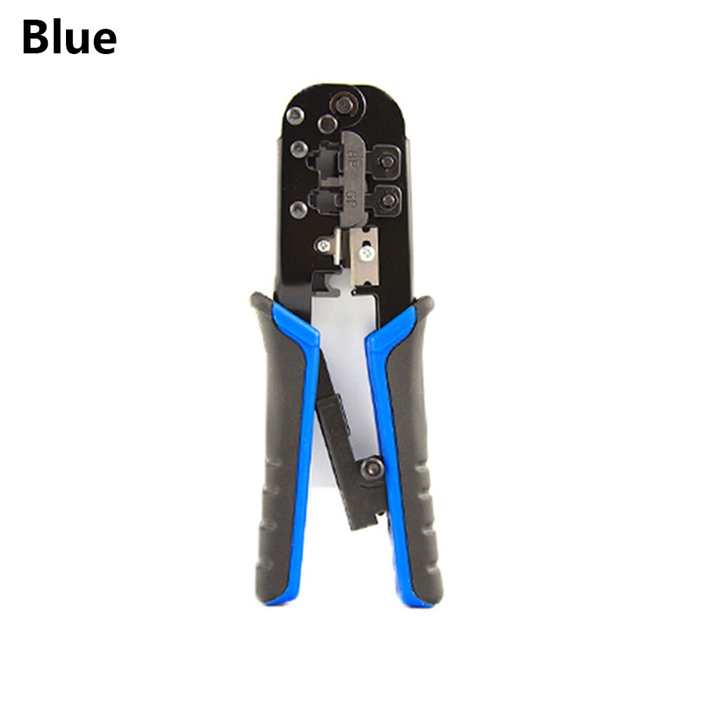Multifunction Crimper Dual Purpose RG45/11 Crimping Tool Telephone Line Network Cable Crimper Cutter Pliers Wire Stripper: Blue