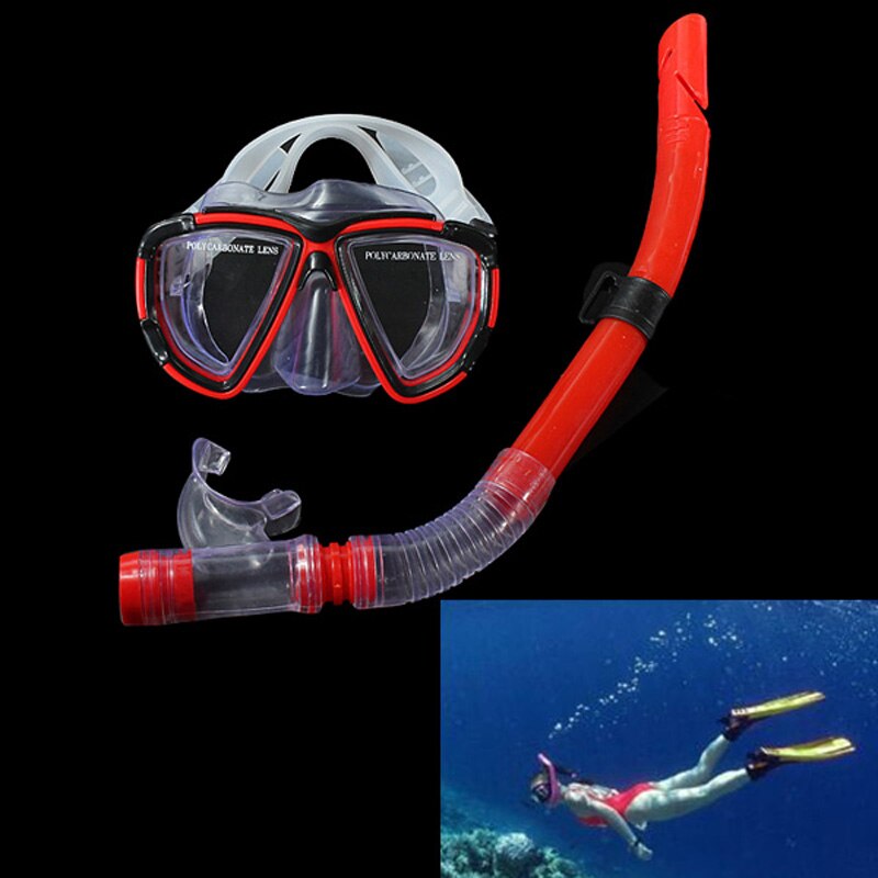 Swimming Gear Dive Scuba Submersible Goggles Protective Mask Glasses Adult Anti-fog Diving Mask Equipment Semi Dry Snorkel Set