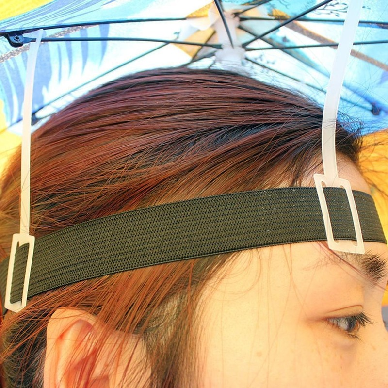 Sombrero de sombrilla de lluvia portátil, sombrilla plegable para Pesca al aire libre, Anti-UV, accesorios para la cabeza de playa, Camping y Pesca