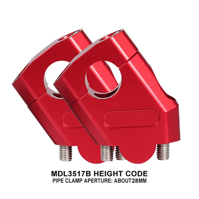 Qiilu Motor Stuurklem – Universele Aluminium Set Voor 28 Mm Stuur, CNC Bewerkt, Zwart, Voor Motorfietsen