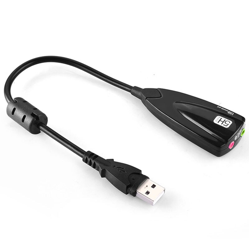 Laptop Externe USB 2.0 Virtual 7.1 Channel Surround Sound Card w/12 CH Equalizer, USB naar 3.5mm Stereo Audio Microfoon