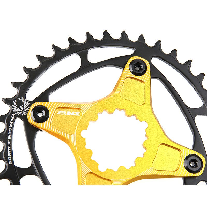 Cadena de acero SRAM EAGLE 34T 38T 104 BCD con adaptador de montaje directo ZRACE para corona de bicicleta de montaña MTB de 12 velocidades 6mm offset