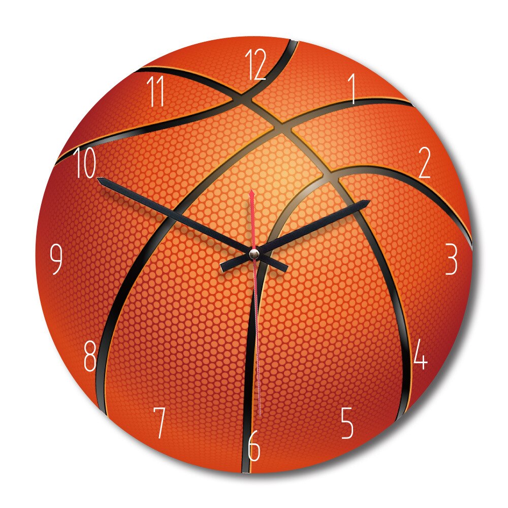3d veggklokke tre basketball fotball golf fotball form sportsfans takrenne bursdag låve soverom 28cm/11 tommer: Ca. 027c