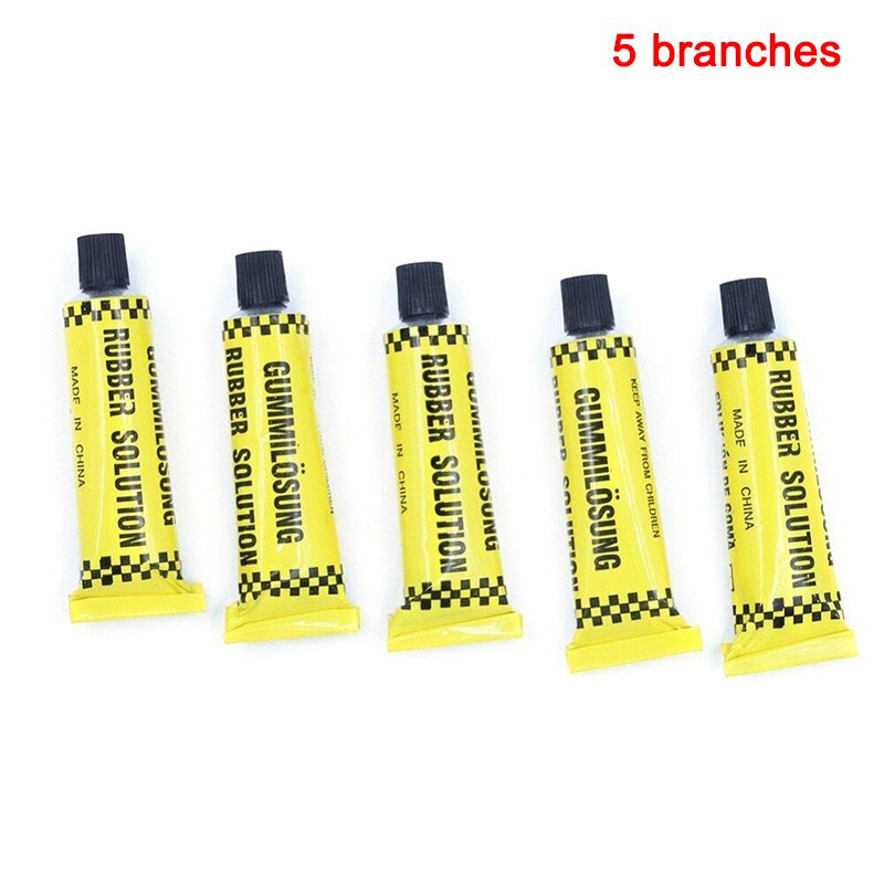 Pegamento de reparación de neumáticos de motocicleta, tubo interno de goma de cemento, parche frío, solución MJ, 10ml/10g: 5 branches