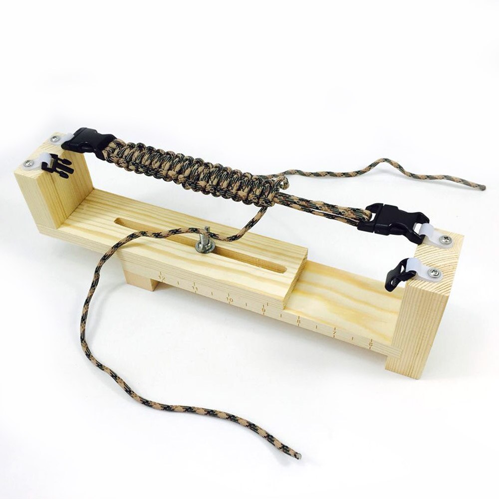 22.5 CM Parachute Cord Jig Armband Maker Polsband Breien Tool Vlechten Weven Polsband DIY Hout Tool