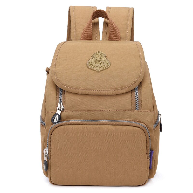 Nylon Rucksack Backpack Female Casual Women's Little School Bags For Teenage Girls Preppy Lady Backpack Feminina Mochila: Beige