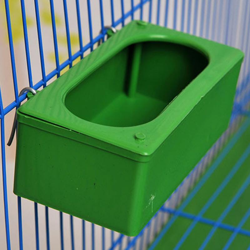 Pet Birds Hanging Feeding Trough Parrot Food Water Bowl Feeding Splash-proof Cup Plastic Bird Pigeons Cage Feeder