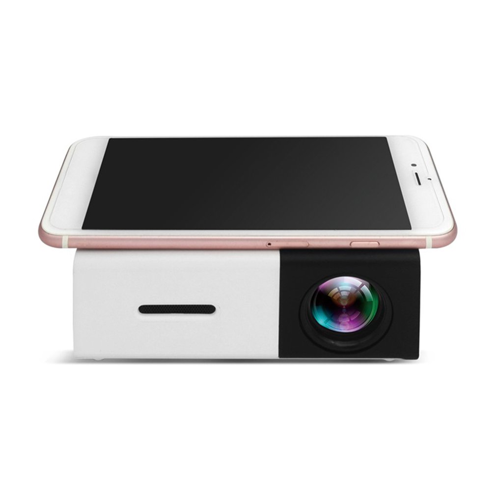 Zwart Wit Kleur Thuis Mini-Projector 1080P YG300 Led Projectie Meerdere Apparaat Verbindingen Hd Entertainment Draagbare