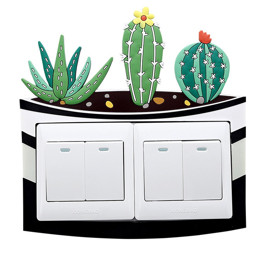 Home Decor Washable Odorless Bedroom Switch Sticker Easy Install Living Room With Noctilucence Electrical Outlet Cover Wall Art