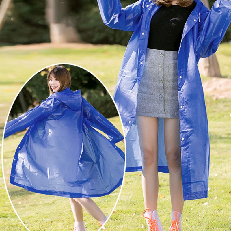 Waterdichte Wijde Mouw Regen Poncho Licht Eva Lange Stijl Verdikte Regenjas Cover