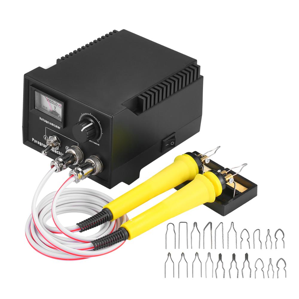 60W 220V Woodburner Wood Burning Tool Kit Adjustable 0℃-800℃ Digital Display Pyrography Pen Set Electric Soldering Iron