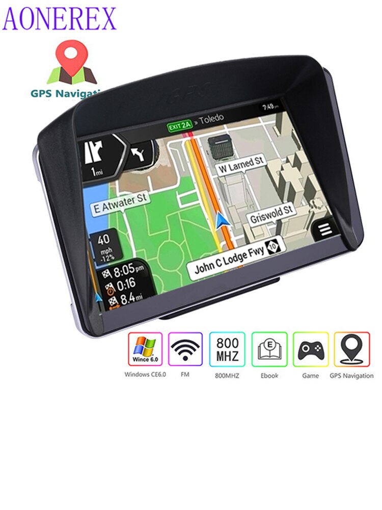 7 inch HD Car GPS Navigation FM Navitel latest Europe Map Sat nav Truck gps navigators automobile