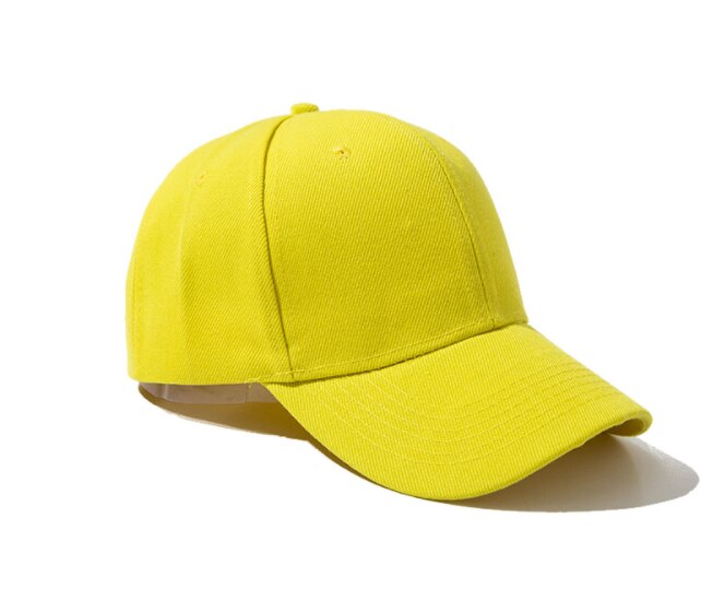 15 Color! Summer Autumn Soild Men Women Baseball Cap Adhesion Hat HipHop Adjustable Cool Sunhat: Yellow